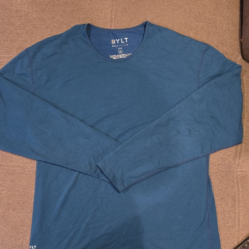 BYLT Basics Blue Long Sleeve Tee